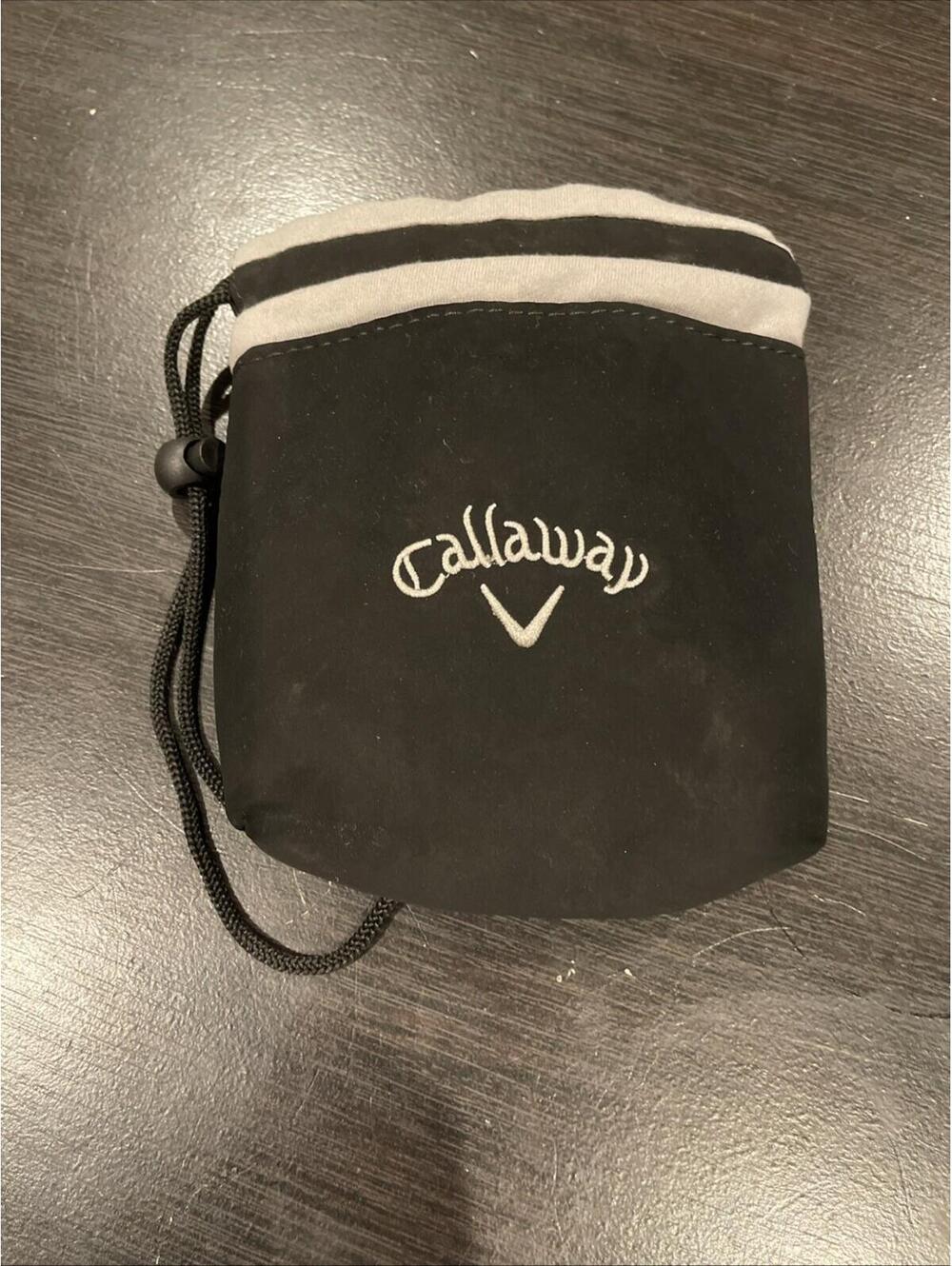 Callaway Golf Valuables Cinch Pouch. For Tees Balls Money Accessories Black Gray